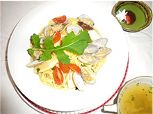 アサリと旬のボンゴレパスタ大葉風味 1,030円